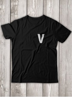 Футболка V мужская/черная/армия России/с принтом v/со знаком v/ с надписью/своих не бросаем/военная