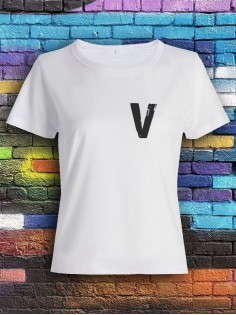 Футболка V женская/черная/армия России/с принтом v/со знаком v/ с надписью/своих не бросаем/военная