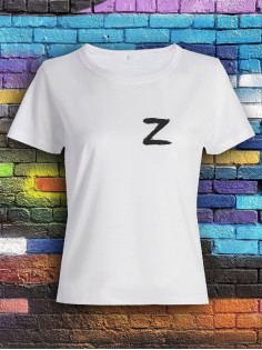 Футболка Z женская/черная/армия России/с принтом z/со знаком z/ с надписью/своих не бросаем/военная