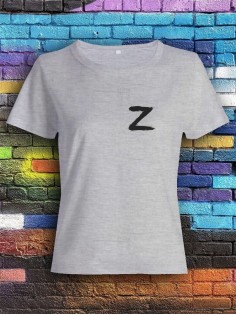 Футболка Z женская/черная/армия России/с принтом z/со знаком z/ с надписью/своих не бросаем/военная