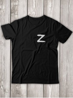 Футболка Z мужская/черная/армия России/с принтом z/со знаком z/ с надписью/своих не бросаем/военная
