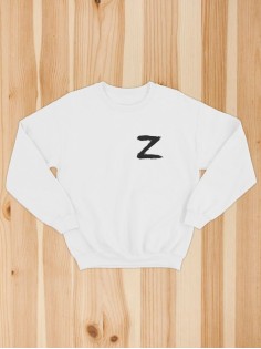 Свитшот Z мужской/черный/армия России/с принтом z/со знаком z/ с надписью/своих не бросаем/военный