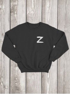 Свитшот Z женский/черный/армия России/с принтом z/со знаком z/ с надписью/своих не бросаем/военный