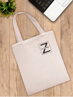 Сумка шоппер со знаком Z/черная/сумка хозяйственная/shopper/тканевая сумка/экосумка/с принтом z
