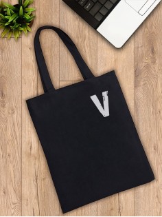 Сумка шоппер со знаком Z/черная/сумка хозяйственная/shopper/тканевая сумка/экосумка/с принтом z