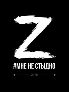 Наклейка на авто с принтом Z/на стекло авто/наклейка на машину/прикольная/армия России