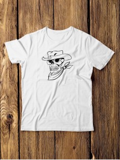 Футболка мужская с черепом базовая оверсайз с рисунком с надписью с принтом черепа