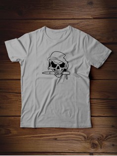 Футболка мужская с черепом базовая оверсайз с рисунком с надписью с принтом черепа