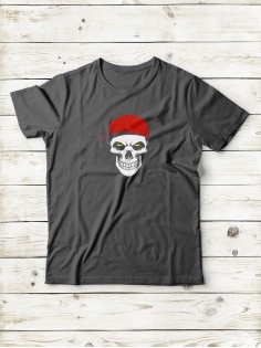 Футболка мужская с черепом базовая оверсайз с рисунком с надписью с принтом черепа