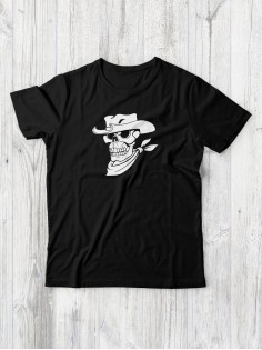 Футболка мужская с черепом базовая оверсайз с рисунком с надписью с принтом черепа