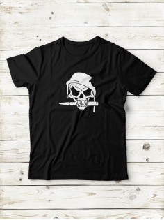 Футболка мужская с черепом базовая оверсайз с рисунком с надписью с принтом черепа