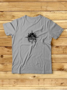 Футболка мужская с черепом базовая оверсайз с рисунком с надписью с принтом черепа