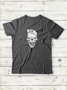Футболка мужская с черепом базовая оверсайз с рисунком с надписью с принтом черепа