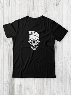 Футболка мужская с черепом базовая оверсайз с рисунком с надписью с принтом черепа