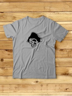 Футболка мужская с черепом базовая оверсайз с рисунком с надписью с принтом черепа