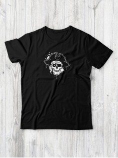 Футболка мужская с черепом базовая оверсайз с рисунком с надписью с принтом черепа