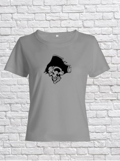 Футболка женская с черепом базовая оверсайз с рисунком с надписью с принтом черепа