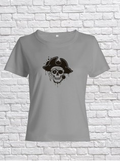 Футболка женская с черепом базовая оверсайз с рисунком с надписью с принтом черепа