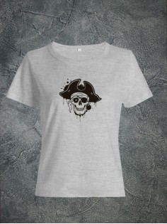 Футболка женская с черепом базовая оверсайз с рисунком с надписью с принтом черепа