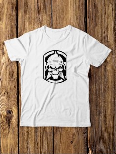 Футболка мужская с черепом базовая оверсайз с рисунком с надписью с принтом черепа