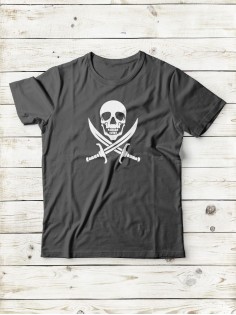 Футболка мужская с черепом базовая оверсайз с рисунком с надписью с принтом черепа