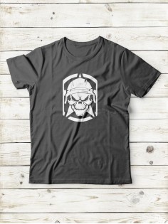 Футболка мужская с черепом базовая оверсайз с рисунком с надписью с принтом черепа