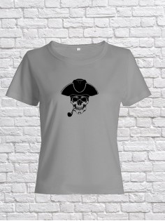 Футболка женская с черепом базовая оверсайз с рисунком с надписью с принтом черепа