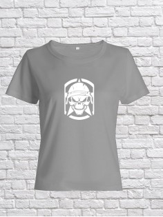 Футболка женская с черепом базовая оверсайз с рисунком с надписью с принтом черепа