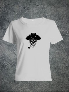 Футболка женская с черепом базовая оверсайз с рисунком с надписью с принтом черепа