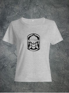 Футболка женская с черепом базовая оверсайз с рисунком с надписью с принтом черепа