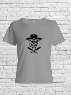 Футболка женская с черепом базовая оверсайз с рисунком с надписью с принтом черепа