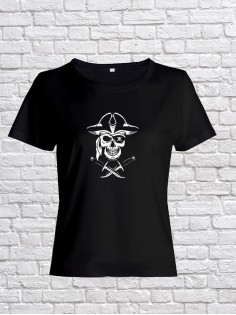 Футболка женская с черепом базовая оверсайз с рисунком с надписью с принтом черепа