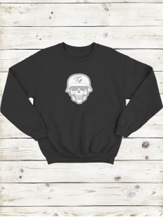 Свитшот мужской с черепом базовый оверсайз с рисунком толстовка с принтом
