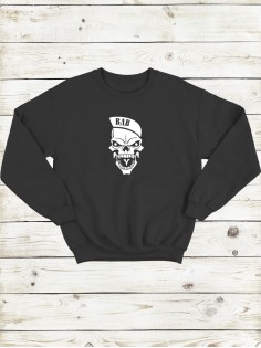 Свитшот женский с черепом базовый оверсайз с рисунком толстовка с принтом