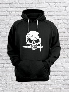 Худи с черепом мужское толстовка с капюшоном с рисунком с принтом унисекс