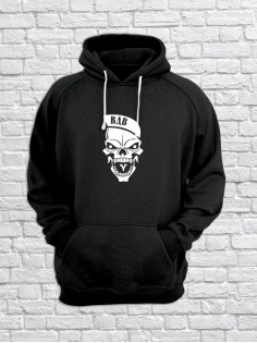 Худи с черепом мужское толстовка с капюшоном с рисунком с принтом унисекс