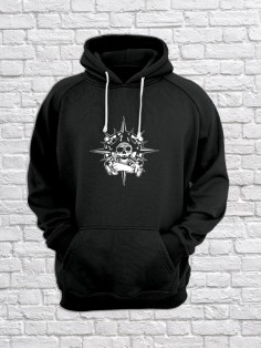 Худи с черепом мужское толстовка с капюшоном с рисунком с принтом унисекс