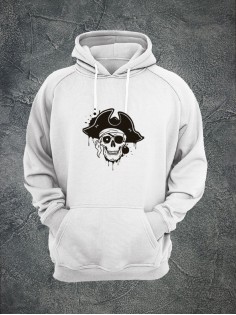 Худи с черепом мужское толстовка с капюшоном с рисунком с принтом унисекс