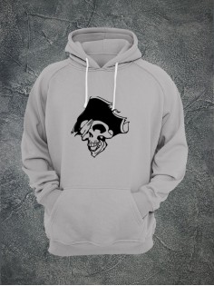 Худи с черепом мужское толстовка с капюшоном с рисунком с принтом унисекс