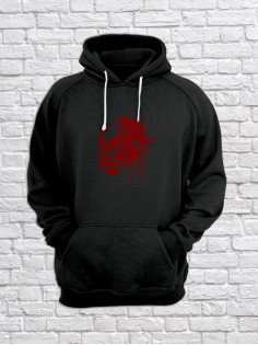 Худи с черепом мужское толстовка с капюшоном с рисунком с принтом унисекс