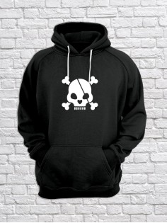 Худи с черепом мужское толстовка с капюшоном с рисунком с принтом унисекс