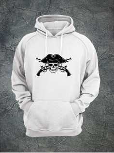 Худи с черепом мужское толстовка с капюшоном с рисунком с принтом унисекс
