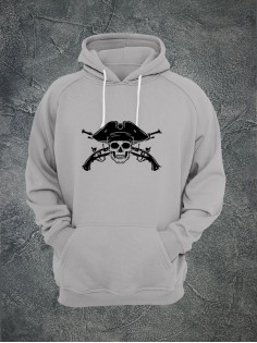 Худи с черепом мужское толстовка с капюшоном с рисунком с принтом унисекс