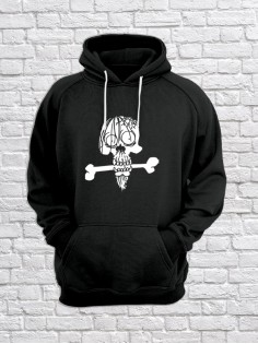 Худи с черепом мужское толстовка с капюшоном с рисунком с принтом унисекс