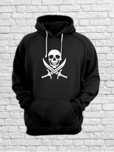 Худи с черепом мужское толстовка с капюшоном с рисунком с принтом унисекс