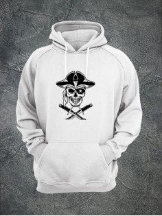 Худи с черепом мужское толстовка с капюшоном с рисунком с принтом унисекс