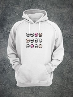 Худи с черепом мужское толстовка с капюшоном с рисунком с принтом унисекс