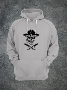 Худи с черепом мужское толстовка с капюшоном с рисунком с принтом унисекс