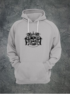 Худи с черепом мужское толстовка с капюшоном с рисунком с принтом унисекс