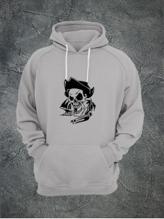 Худи с черепом женское толстовка с капюшоном с рисунком с принтом унисекс